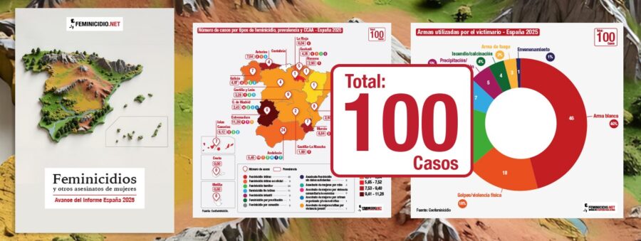 Avance informe de feminicidios cometidos en Espana en 2025