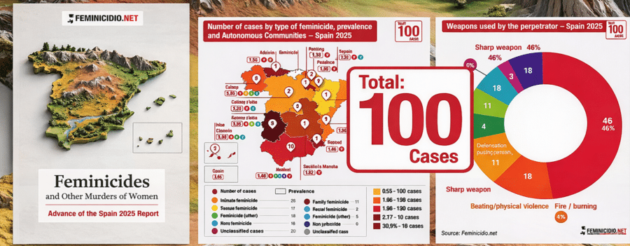report feminicides Spain 2025